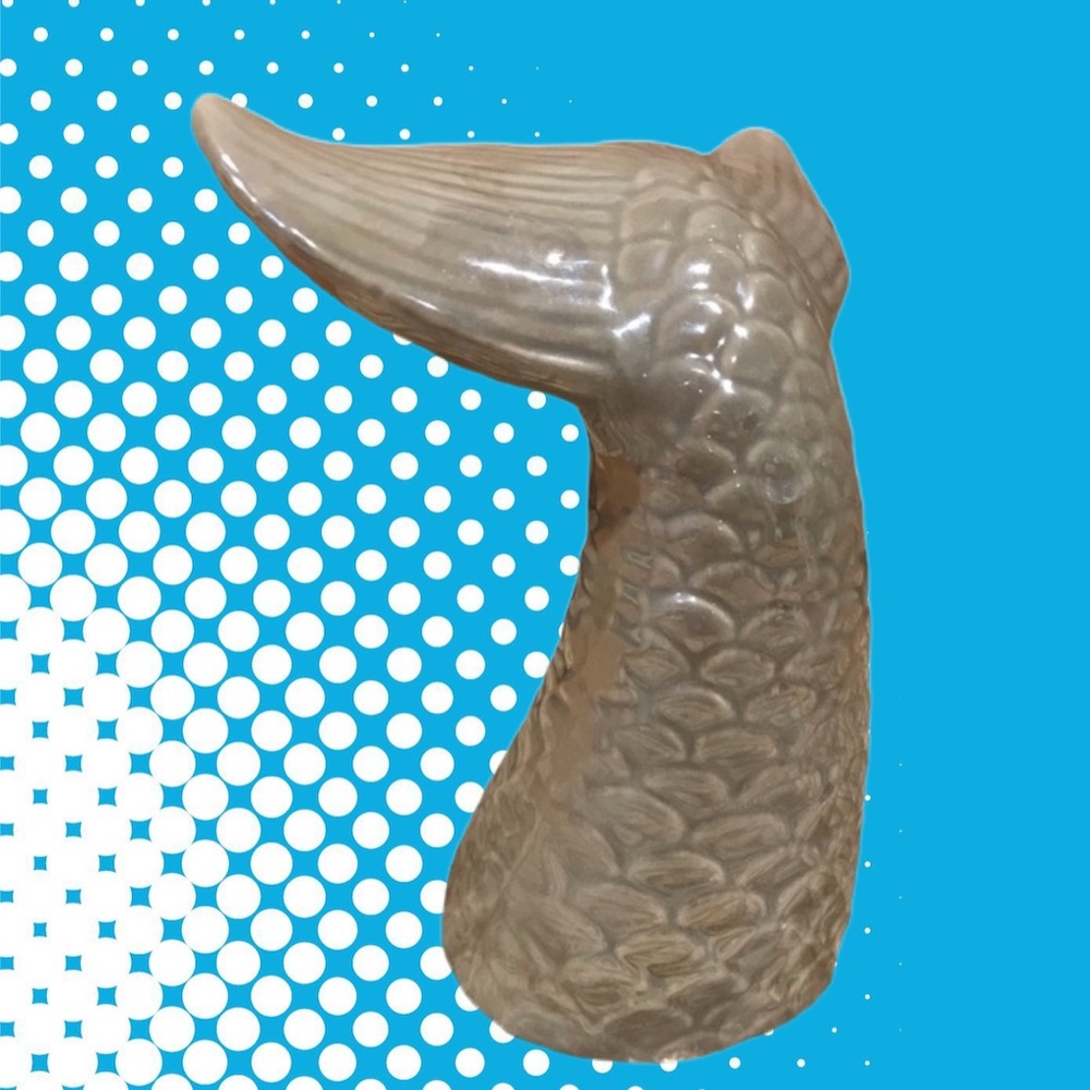 CERAMIC MERMAID TAIL NWT GRAY - Picture 8 of 9